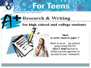 Need to write research paper ?  Want to do an   job without going totally NUTS?