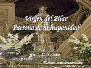 Virgen del Pilar Patrona de la hispanidad