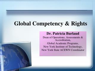 Global Competency &amp; Rights