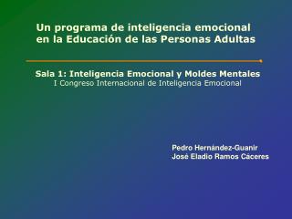 Un programa de inteligencia emocional en la Educación de las Personas Adultas