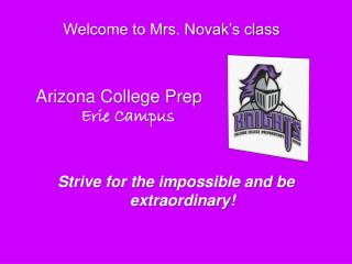 Welcome to Mrs. Novak’s class