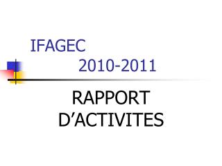 IFAGEC 2010-2011