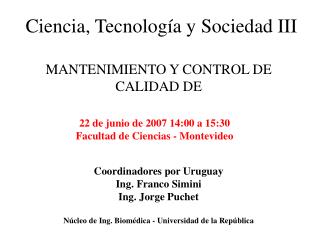 Ciencia, Tecnología y Sociedad III