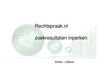 Rechtspraak.nl zoekresultaten inperken