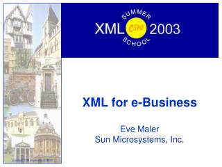 XML for e-Business