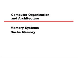 Computer Organization and Architecture