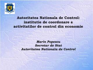 Autoritatea Nationala de Control: institutie de coordonare a