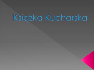 Książka Kucharska