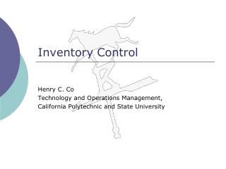 Inventory Control