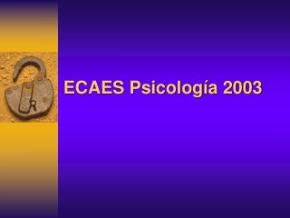 ECAES Psicología 2003