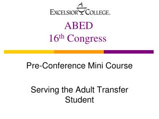 ABED 16 th Congress