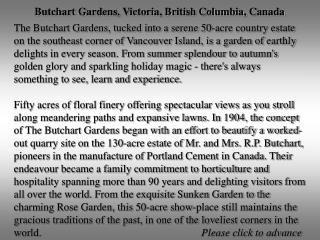 Butchart Gardens, Victoria, British Columbia, Canada