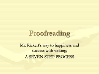 Proofreading