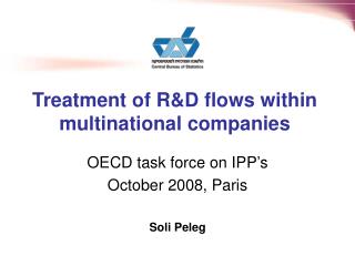 Treatment of R&amp;D flows within multinational companies