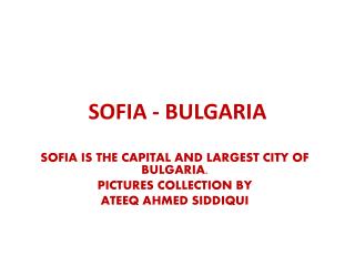 SOFIA - BULGARIA
