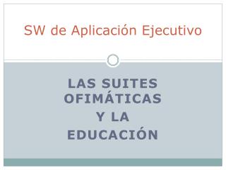 SW de Aplicación Ejecutivo