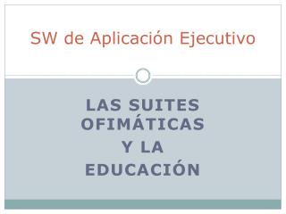 SW de Aplicación Ejecutivo