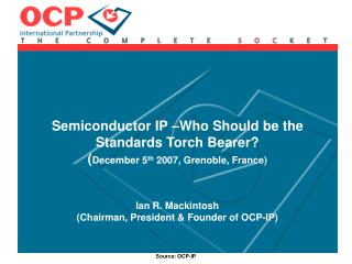 OCP-IP Overview ( ocpip )