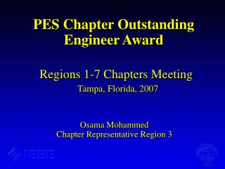 PES Chapter Outstanding Engineer Award