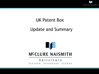 UK Patent Box
