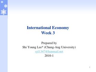 International Economy Week 3