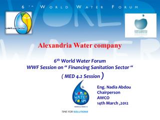 6 th World Water Forum WWF Session on “ Financing Sanitation Sector “ ( MED 4.2 Session )