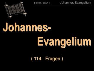 Johannes- Evangelium ( 114 Fragen )