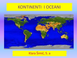 KONTINENTI I OCEANI