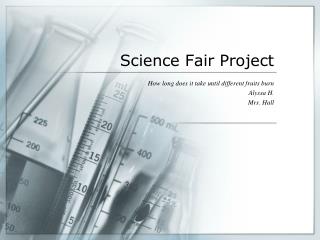 Science Fair Project