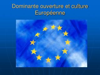 Dominante ouverture et culture Européenne