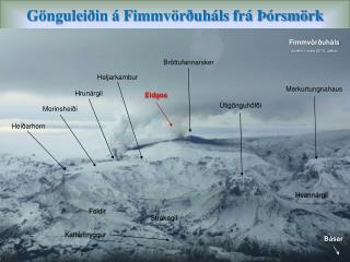 Gönguleiðin á Fimmvörðuháls frá Þórsmörk