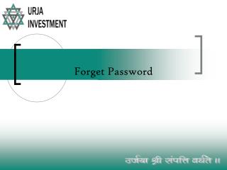 Forget Password