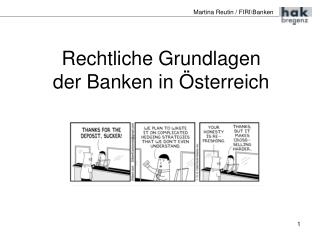 Rechtliche Grundlagen der Banken in Österreich