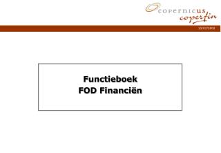 Functieboek FOD Financiën