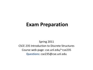 Exam Preparation