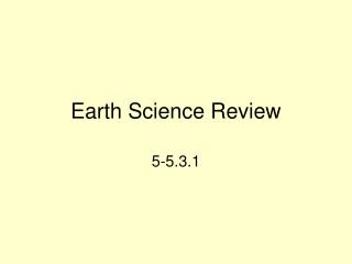 Earth Science Review