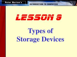 Types of Storage Devices