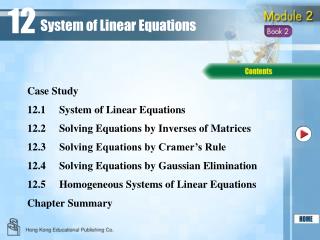 12.1 	System of Linear Equations