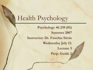 Health Psychology