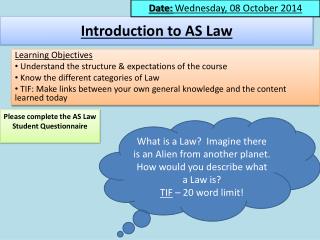 Introduction to AS Law