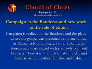 Church of Christ Tipitapa Km. 20 iglesiadecristokm20@gmail