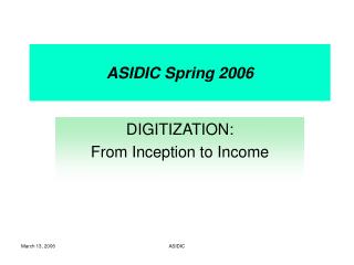 ASIDIC Spring 2006