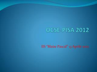OCSE-PISA 2012