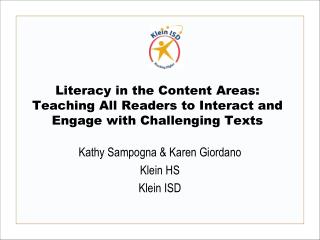 Literacy in the Content Areas: Teaching All Readers to Interact and Engage with Challenging Texts