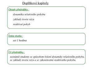 Dynamika I, 1 3 . přednáška