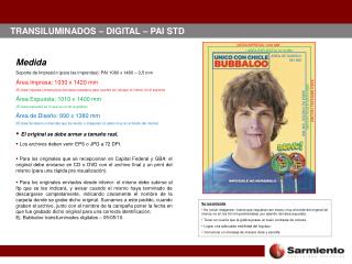 TRANSILUMINADOS – DIGITAL – PAI STD