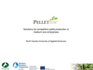 Solutions for competitive pellet production in medium size enterprises