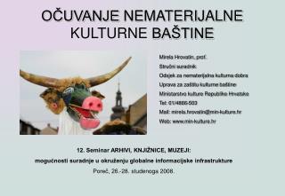 OČUVANJE NEMATERIJALNE KULTURNE BAŠTINE