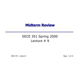 Midterm Review