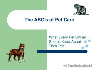 The ABC’s of Pet Care